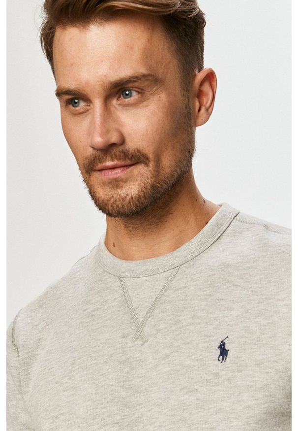Polo Ralph Lauren - Bluza. Okazja: na co dzień. Typ kołnierza: polo. Kolor: szary. Styl: casual