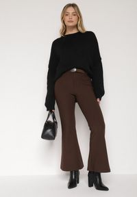 Born2be - Czarny Sweter z Wiskozą i Wełną o Kroju Nietoperza Fedella. Okazja: na co dzień. Kolor: czarny. Materiał: wełna, wiskoza. Styl: casual, elegancki #7