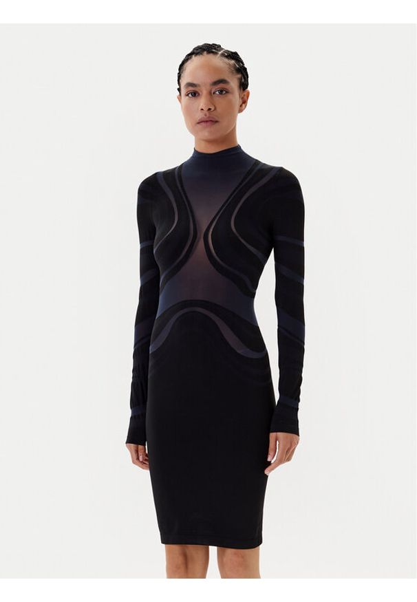 Wolford Sukienka koktajlowa Venus 57178 Granatowy Slim Fit. Kolor: niebieski. Materiał: syntetyk. Styl: wizytowy