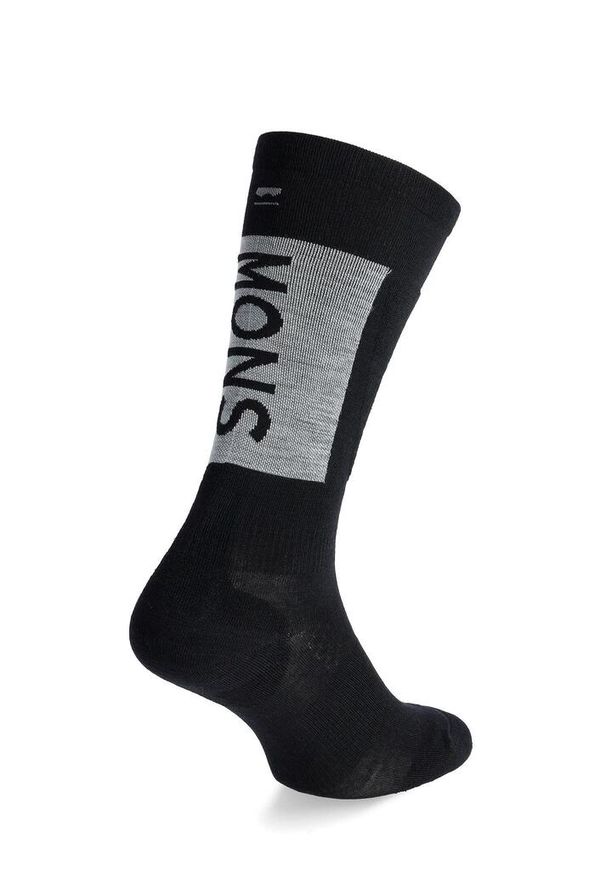 MONS ROYALE - Skarpety merino Mons Royale Atlas Snow Sock. Kolor: czarny. Sport: kolarstwo