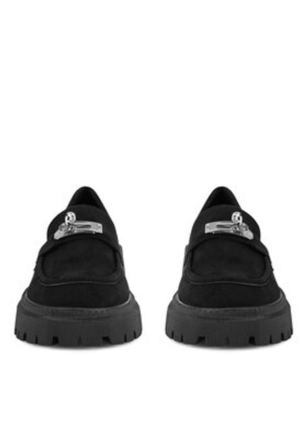 DeeZee Loafersy BBT-22663-1 Czarny. Kolor: czarny. Materiał: materiał