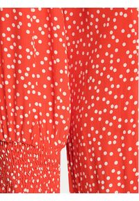 Pieces Sukienka letnia Sui 17149330 Czerwony Regular Fit. Kolor: czerwony. Materiał: wiskoza. Sezon: lato