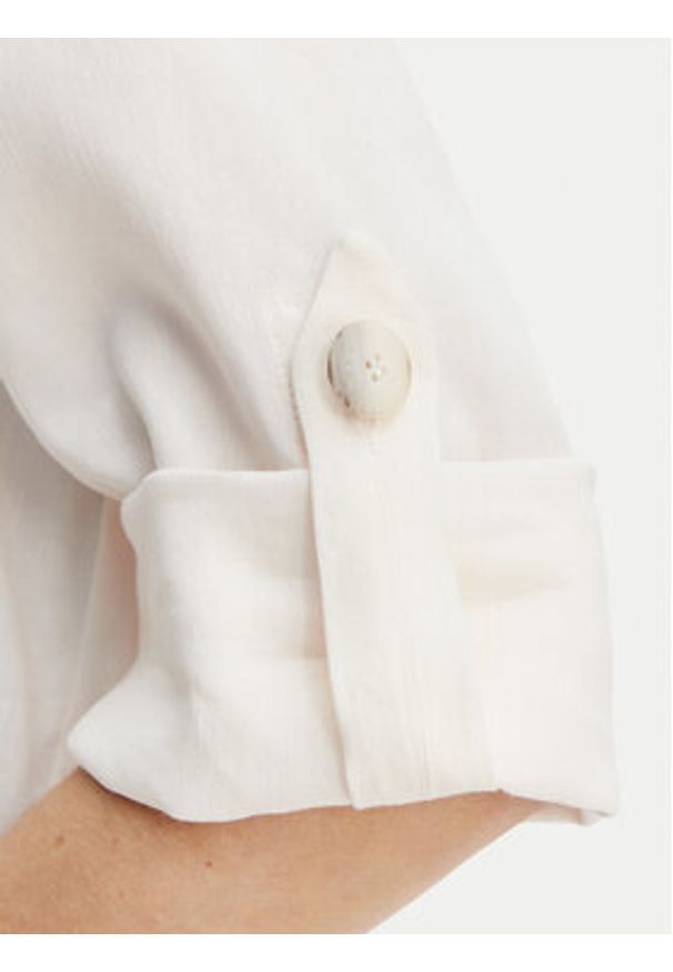 Marella Koszula Palchi 2613041015 Écru Regular Fit. Materiał: wiskoza