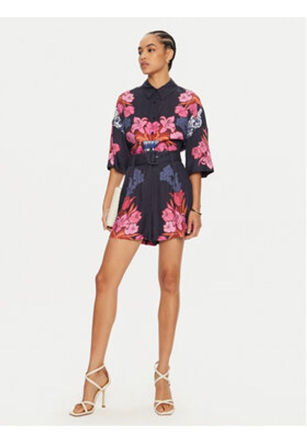 Ted Baker Szorty materiałowe 276163 Granatowy Regular Fit. Kolor: niebieski. Materiał: wiskoza