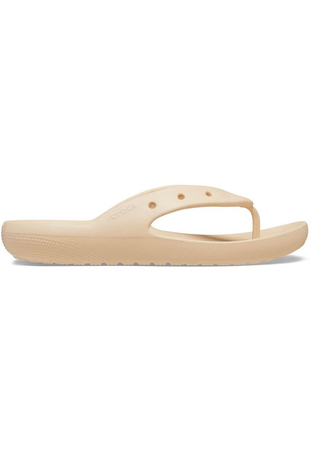 Japonki plażowe Crocs Classic Flip V2 shitake. Okazja: na plażę. Kolor: żółty. Obcas: na platformie. Styl: elegancki, klasyczny