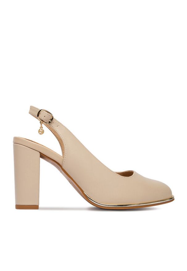 Lasocki Czółenka CEO-WS3786-02 Beżowy. Kolor: beżowy. Materiał: skóra