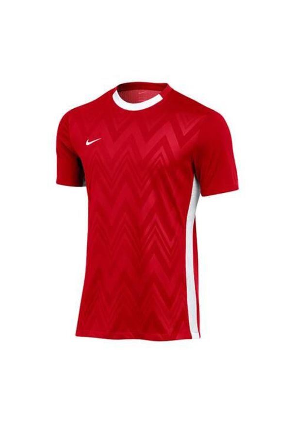 Koszulka treningowa męska Nike Dri-fit. Kolor: czerwony, wielokolorowy, biały. Materiał: poliester. Długość rękawa: krótki rękaw. Technologia: Dri-Fit (Nike). Długość: krótkie. Sport: bieganie