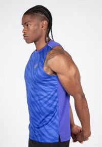 GORILLA WEAR - Tank top fitness męski Gorilla Wear USA Washington bez rękawów. Kolor: niebieski. Długość rękawa: bez rękawów
