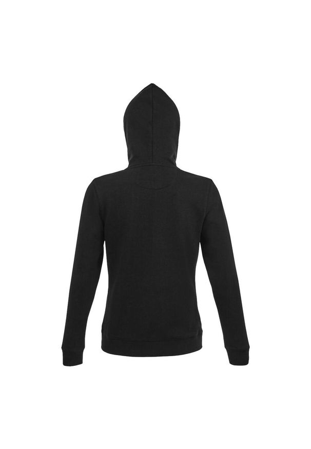 SOL'S - Damska Bluza Z Kapturem Spike Z Pełnym Zamkiem Błyskawicznym. Typ kołnierza: kaptur. Kolor: czarny