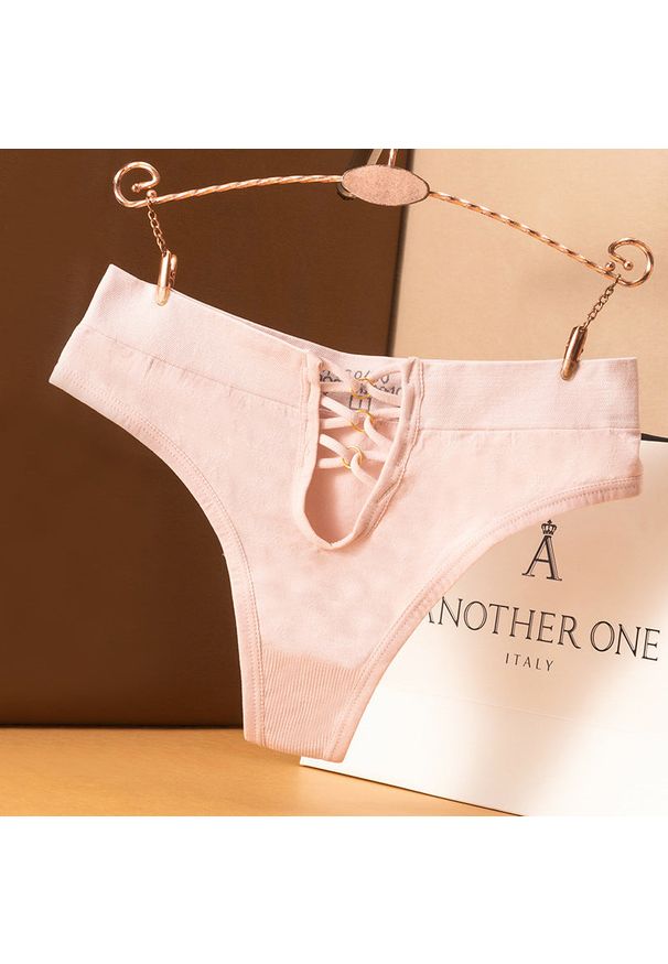 Intica - Tangi sportowe z wycięciem do ćwiczeń Denae. Kolor: różowy. Materiał: materiał