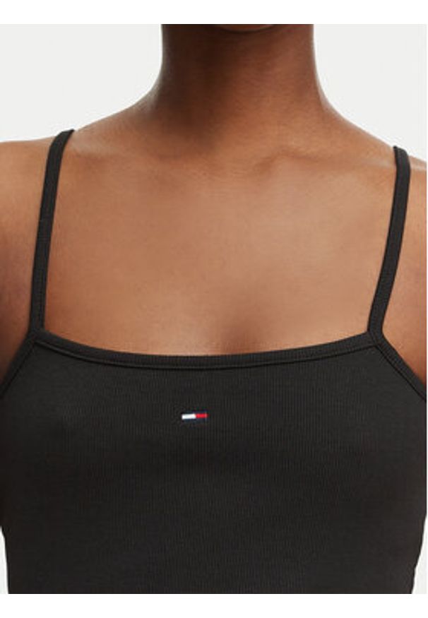 Tommy Jeans Sukienka letnia DW0DW22352 Czarny Slim Fit. Kolor: czarny. Materiał: bawełna. Sezon: lato