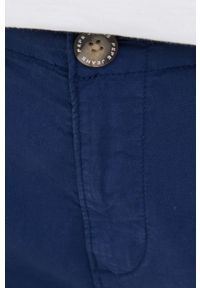 Pepe Jeans szorty JUNIE damskie kolor granatowy gładkie medium waist. Okazja: na co dzień. Kolor: niebieski. Materiał: materiał. Wzór: gładki. Styl: casual