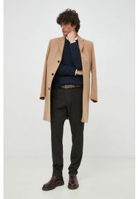 Selected Homme sweter bawełniany męski kolor granatowy. Okazja: na co dzień. Kolor: niebieski. Materiał: bawełna. Długość rękawa: długi rękaw. Długość: długie. Styl: casual #3