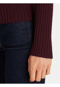 Morgan Sweter 252-MAMDO Bordowy Slim Fit. Kolor: czerwony. Materiał: wiskoza #4