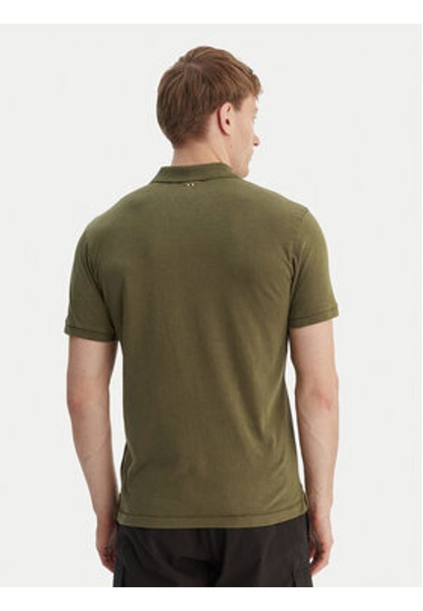 Napapijri Polo Elbas NP0A4GB4 Zielony Regular Fit. Typ kołnierza: polo. Kolor: zielony. Materiał: bawełna