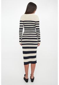 Twinset Milano - Sukienka midi w paski TWINSET. Wzór: paski. Długość: midi #4