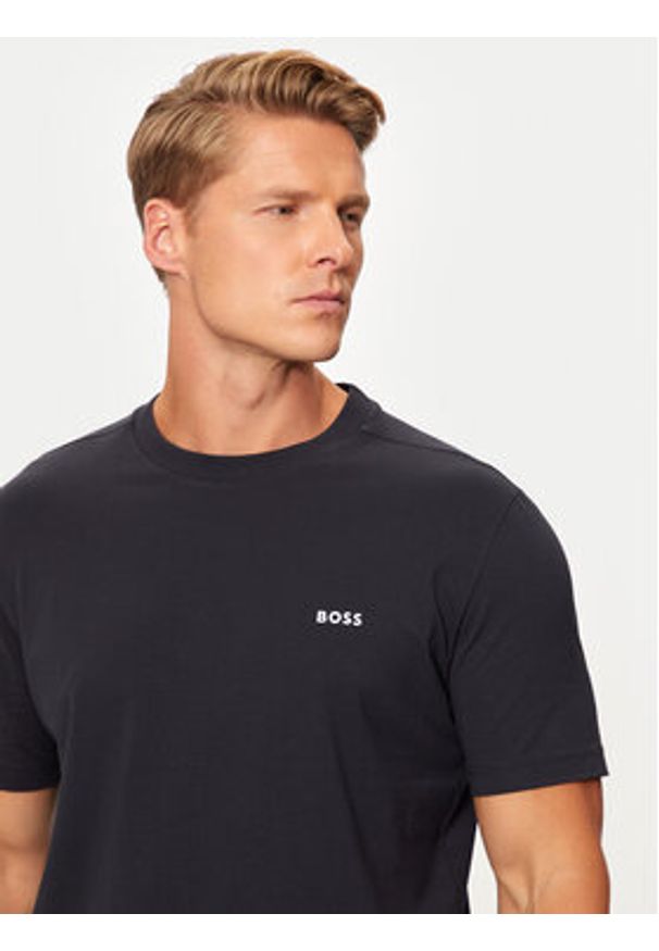 BOSS - Boss T-Shirt 50506373 Granatowy Regular Fit. Kolor: niebieski. Materiał: bawełna