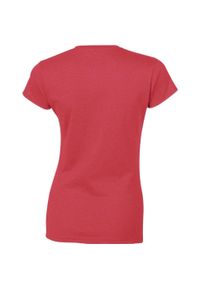 GILDAN - Koszulka Damska Krótki Rękaw Soft Style. Kolor: czerwony. Długość rękawa: krótki rękaw. Długość: krótkie
