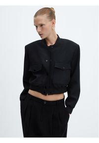mango - Mango Kurtka bomber Wonder 57076019 Czarny Regular Fit. Kolor: czarny. Materiał: syntetyk #1