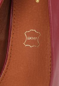 Born2be - Bordowe Klasyczne Szpilki Vices ze Skórzaną Wkładką Mivra. Okazja: na co dzień. Kolor: czerwony. Materiał: skóra. Obcas: na szpilce. Styl: klasyczny #8