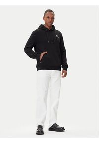 Karl Lagerfeld - KARL LAGERFELD Bluza 705711 500900 Czarny Regular Fit. Typ kołnierza: dekolt w karo. Kolor: czarny. Materiał: bawełna #3