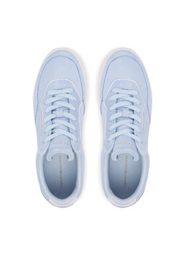 TOMMY HILFIGER - Tommy Hilfiger Sneakersy Casual FW0FW08898 Niebieski. Okazja: na co dzień. Kolor: niebieski. Materiał: zamsz, skóra