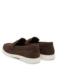 TOMMY HILFIGER - Tommy Hilfiger Mokasyny Nubuck P Loafer FM0FM05350 Brązowy. Kolor: brązowy. Materiał: skóra, nubuk #3