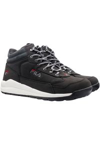 Fila - Męskie Buty Sportowe Alpha Suede Mid. Kolor: czarny