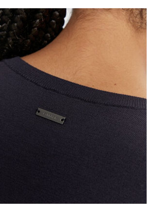 Calvin Klein Sweter K20K207681 Granatowy Regular Fit. Kolor: niebieski. Materiał: wiskoza