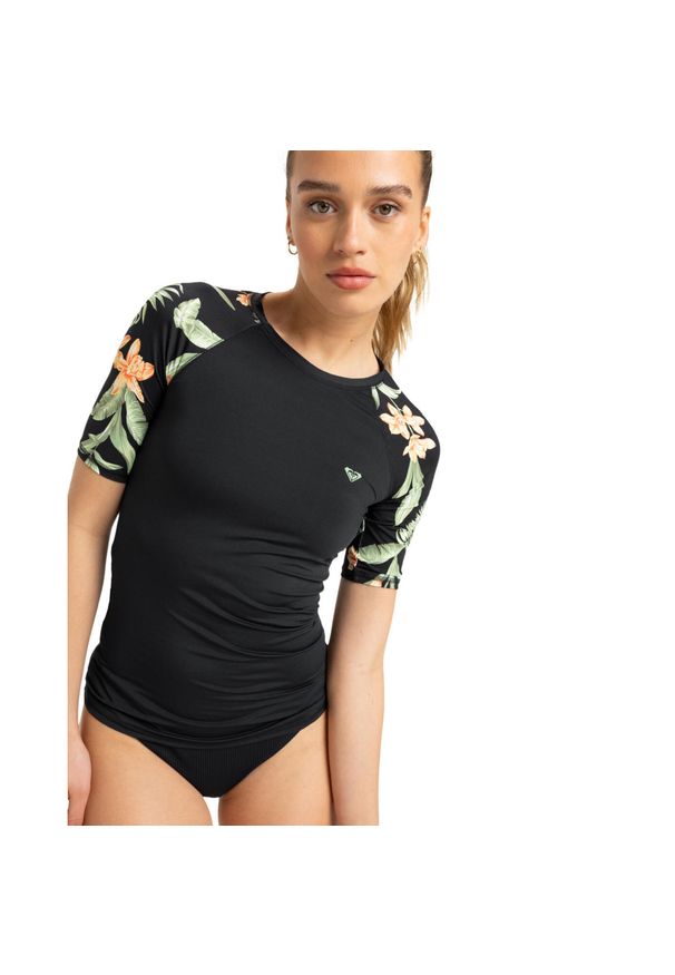 Roxy - Koszulka surfingowa z krótkim rękawem dla Kobiety LYCRA Czarny. Kolor: czarny. Materiał: elastan, poliester, materiał. Długość: krótkie