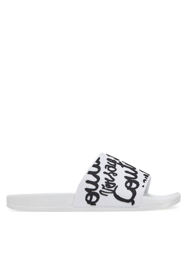 Versace Jeans Couture Klapki 78VA3SQ1 Biały. Kolor: biały. Materiał: syntetyk