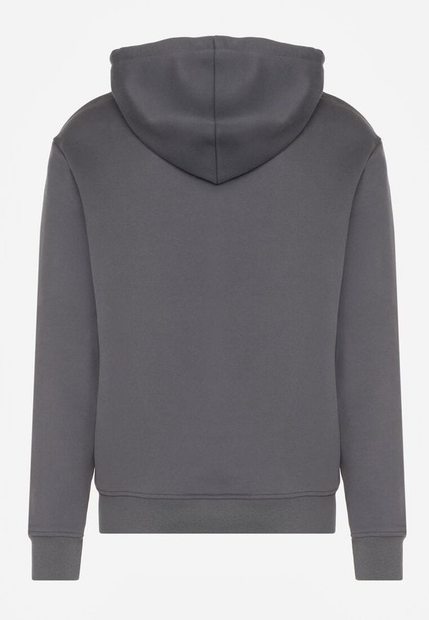 Born2be - Szara Bluza z Bawełną Kapturem i Sznurkami Amatusa. Okazja: do domu, na co dzień. Typ kołnierza: kaptur. Kolor: szary. Materiał: bawełna. Styl: casual, klasyczny