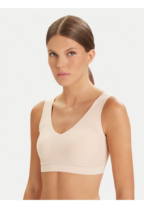 Chantelle Biustonosz top Soft Stretch C16A10 Beżowy. Kolor: beżowy. Materiał: syntetyk