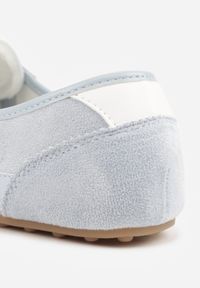 Born2be - Niebieskie Sneakersy z Imitacji Zamszu w Stylu Kultowych Tenisówek Aelliana. Okazja: na co dzień. Kolor: niebieski. Materiał: zamsz. Szerokość cholewki: normalna #5
