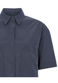 CUORI e PICCHE - Ciemnoniebieska koszula oversize Moon. Typ kołnierza: kołnierzyk koszulowy. Kolor: niebieski. Materiał: materiał #4