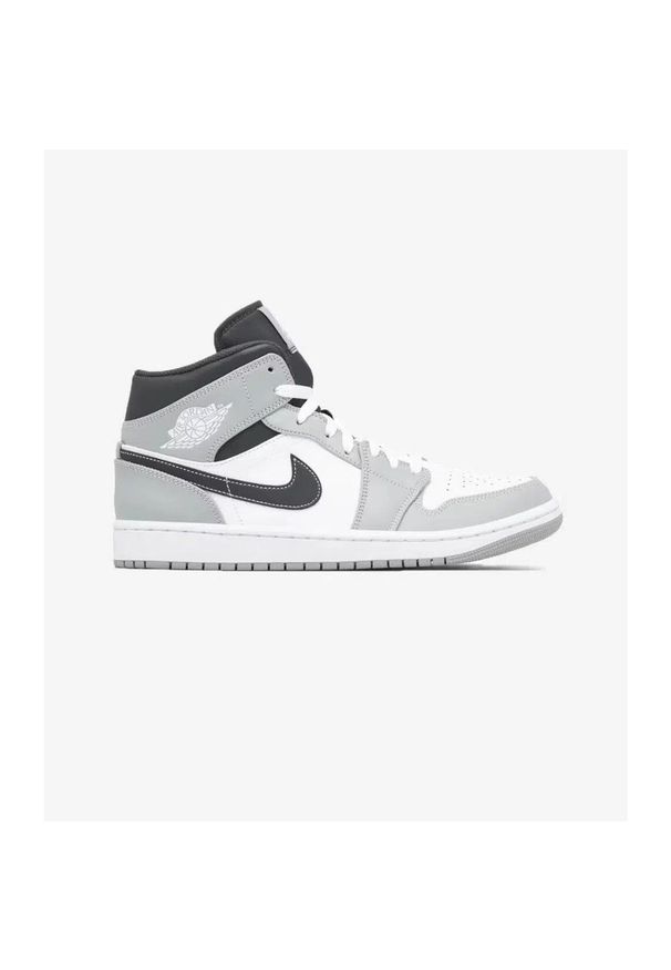 Nike - Air Jordan 1 Mid Light Smoke Grey Anthracite. Kolor: szary. Model: Nike Air Jordan. Sport: koszykówka