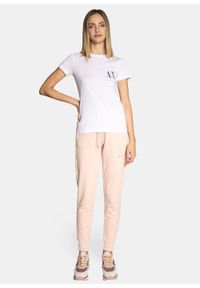 Spodnie dresowe damskie różowe Armani Exchange 8NYPFX YJ68Z 14AA. Kolor: różowy. Materiał: dresówka #2