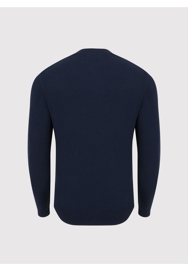 Pako Lorente - PAKO LORENTE – Granatowy męski sweter. Kolor: zielony, czerwony, niebieski. Materiał: akryl, poliamid, wełna. Wzór: gładki. Sezon: jesień