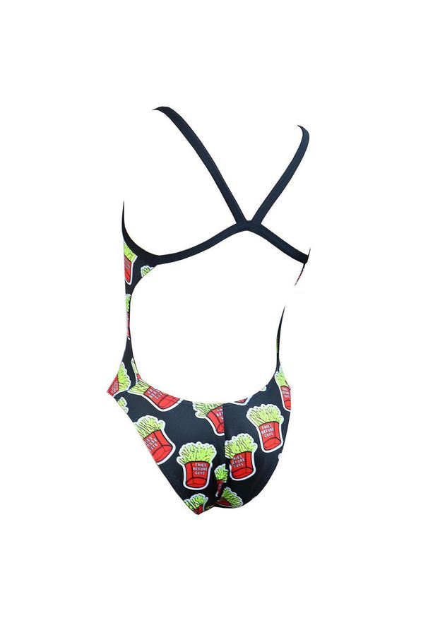 TURBO - Turbo Damski Kostium Kąpielowy Fries – Żółty, Rozmiar 38. Kolor: żółty. Wzór: nadruk