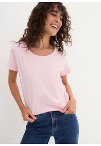 bonprix - Bluzka z okrągłym dekoltem (5 szt.). Kolor: różowy. Materiał: jersey. Długość rękawa: krótki rękaw. Długość: krótkie #2