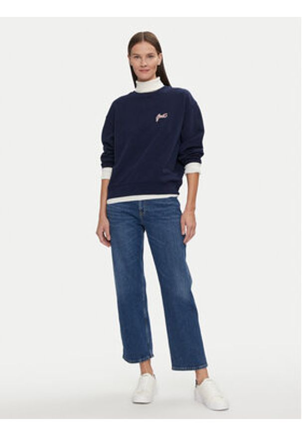 GANT - Gant Bluza 4201239 Granatowy Loose Fit. Kolor: niebieski. Materiał: bawełna