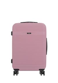 Ochnik - Komplet walizek na kółkach 19''/24''/28''. Kolor: różowy. Materiał: materiał, poliester, guma, kauczuk #3
