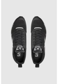 EA7 Emporio Armani - EA7 Czarne sneakersy z białym logo, Rozmiar 41 1/3. Kolor: czarny