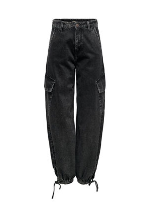 only - ONLY Jeansy 15297358 Czarny Loose Fit. Kolor: czarny