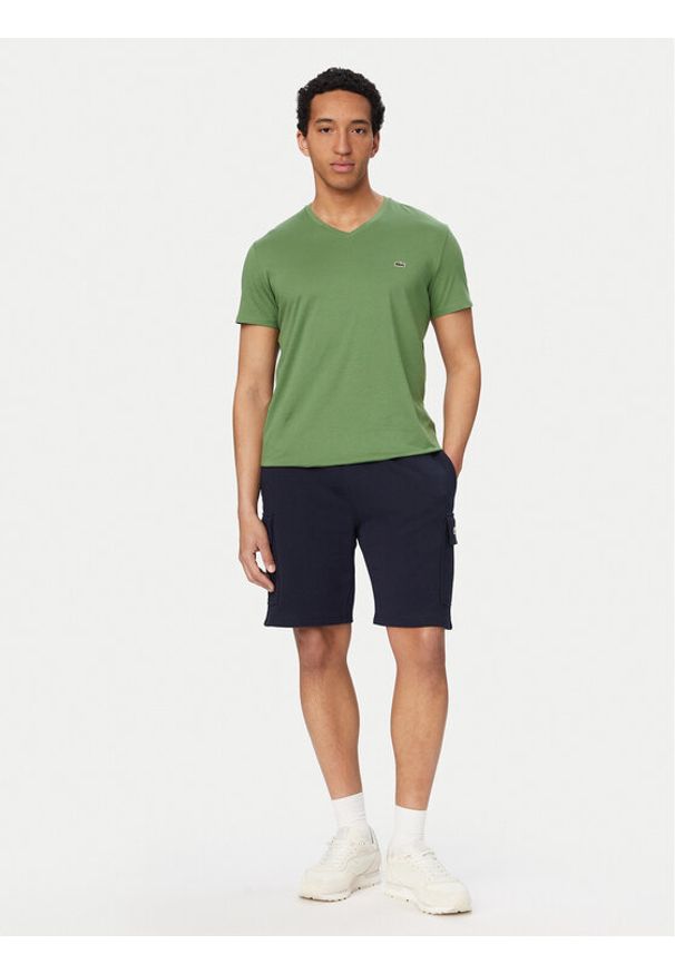 Lacoste T-Shirt TH6710 Zielony Regular Fit. Kolor: zielony. Materiał: bawełna
