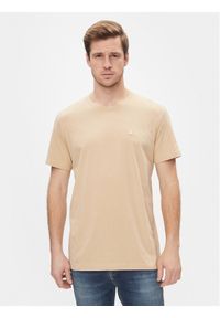 Calvin Klein Jeans T-Shirt J30J325268 Beżowy Regular Fit. Kolor: beżowy. Materiał: bawełna #1