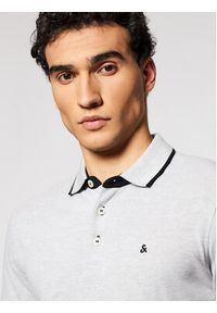 Jack & Jones - Jack&Jones Polo Paulos 12136668 Szary Slim Fit. Typ kołnierza: polo. Kolor: szary. Materiał: bawełna #2