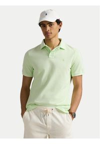 Polo Ralph Lauren Polo 710969626001 Zielony Custom Slim Fit. Typ kołnierza: polo. Kolor: zielony. Materiał: bawełna