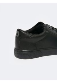 Big-Star - Trampki męskie ze skóry ekologicznej czarne KK174390 906. Okazja: na co dzień. Kolor: czarny. Materiał: skóra ekologiczna. Wzór: kolorowy. Sezon: jesień. Sport: turystyka piesza #4