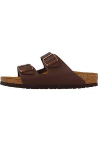 Klapki damskie Birkenstock Arizona BF. Kolor: brązowy. Materiał: syntetyk, materiał #2